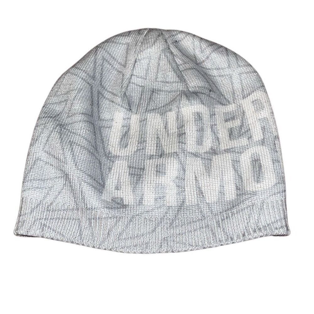 Under Armour Cold Gear Youth Grey Geometric Winter Hat Beanie